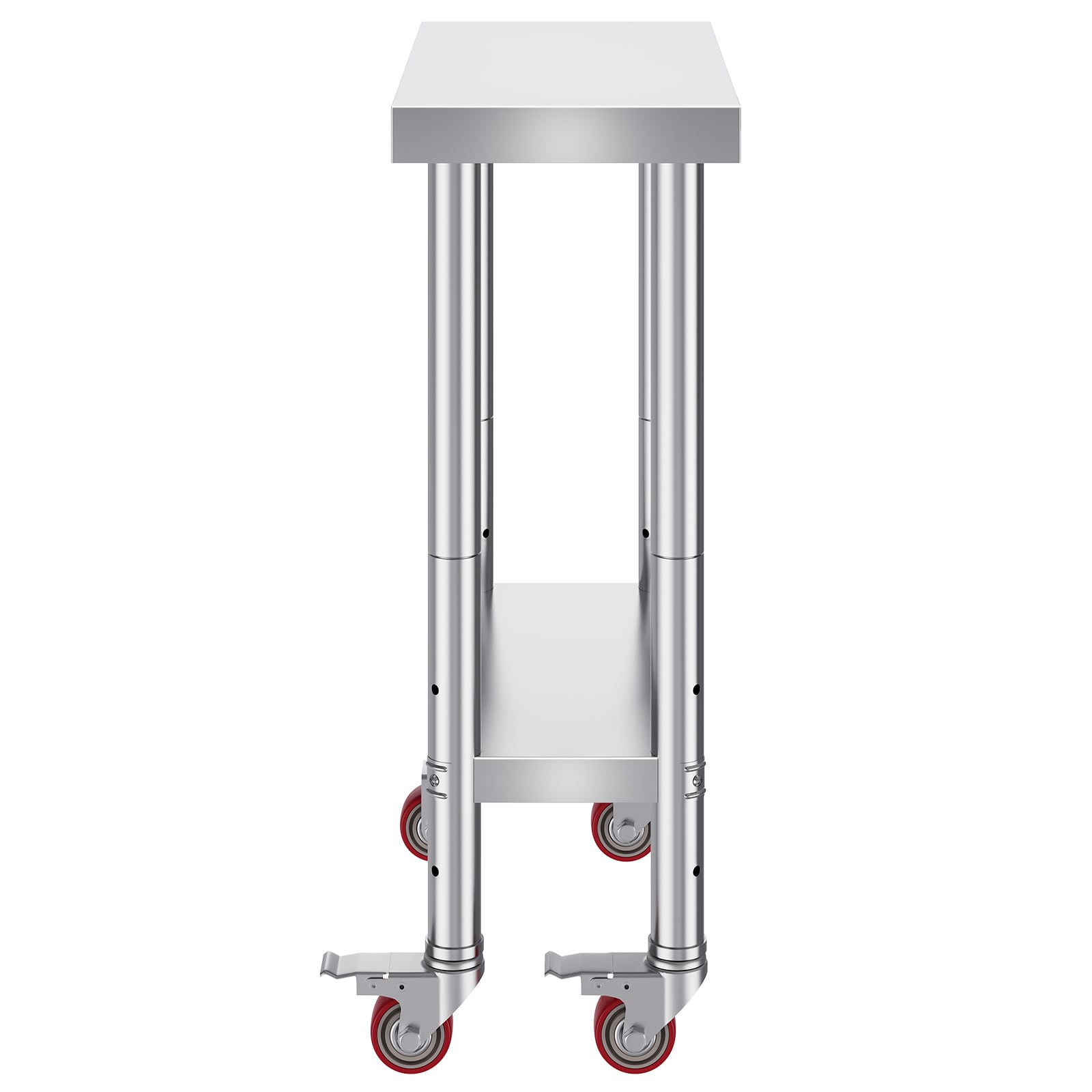 Stainless Steel Work Table With Wheels For Commercial Kitchens_voghion.com